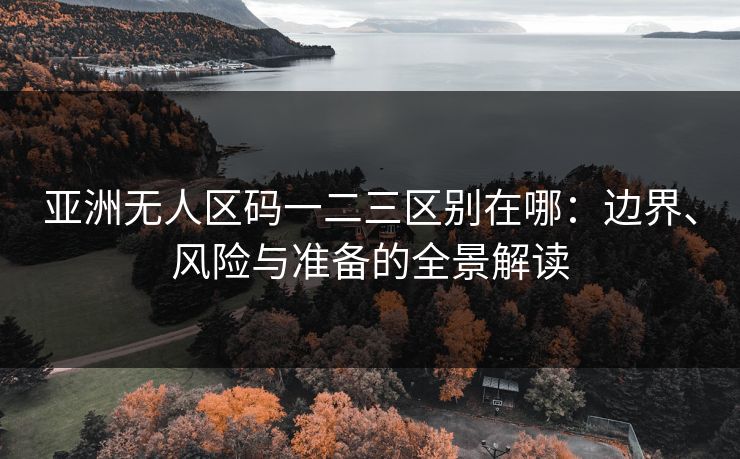 亚洲无人区码一二三区别在哪：边界、风险与准备的全景解读
